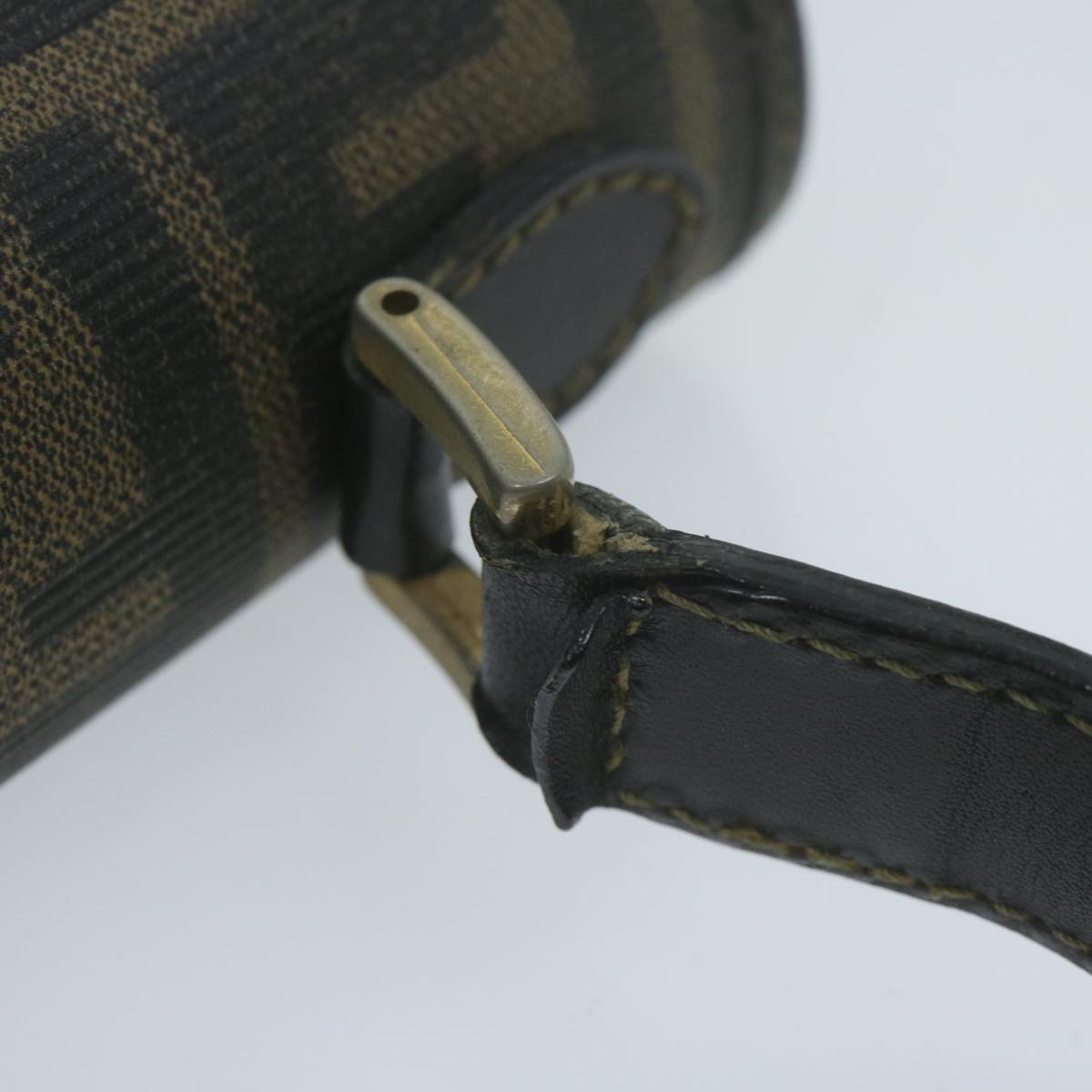 FENDI Zucca Canvas Hand Bag Black Brown65831