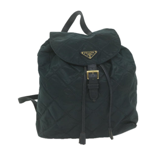 PRADA Quilted Backpack Nylon Navy  65835