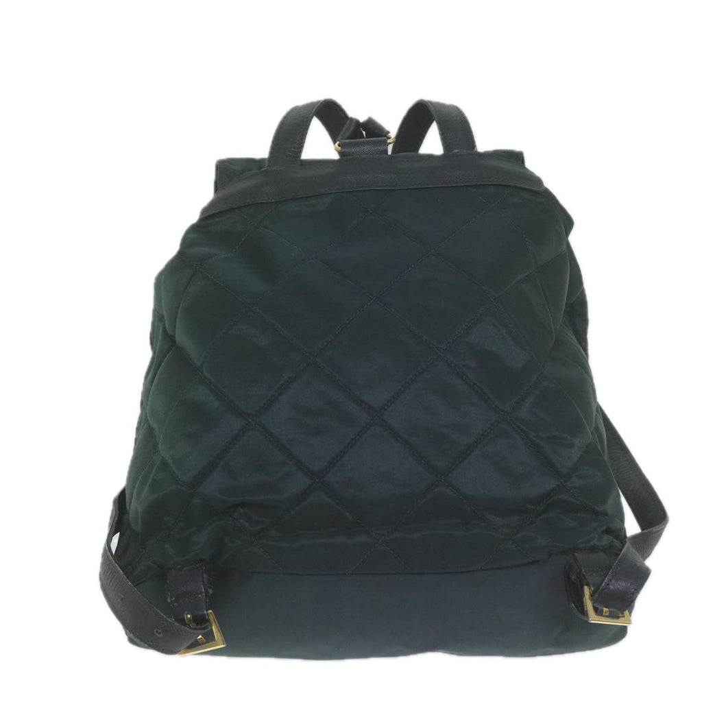 PRADA Quilted Backpack Nylon Navy  65835