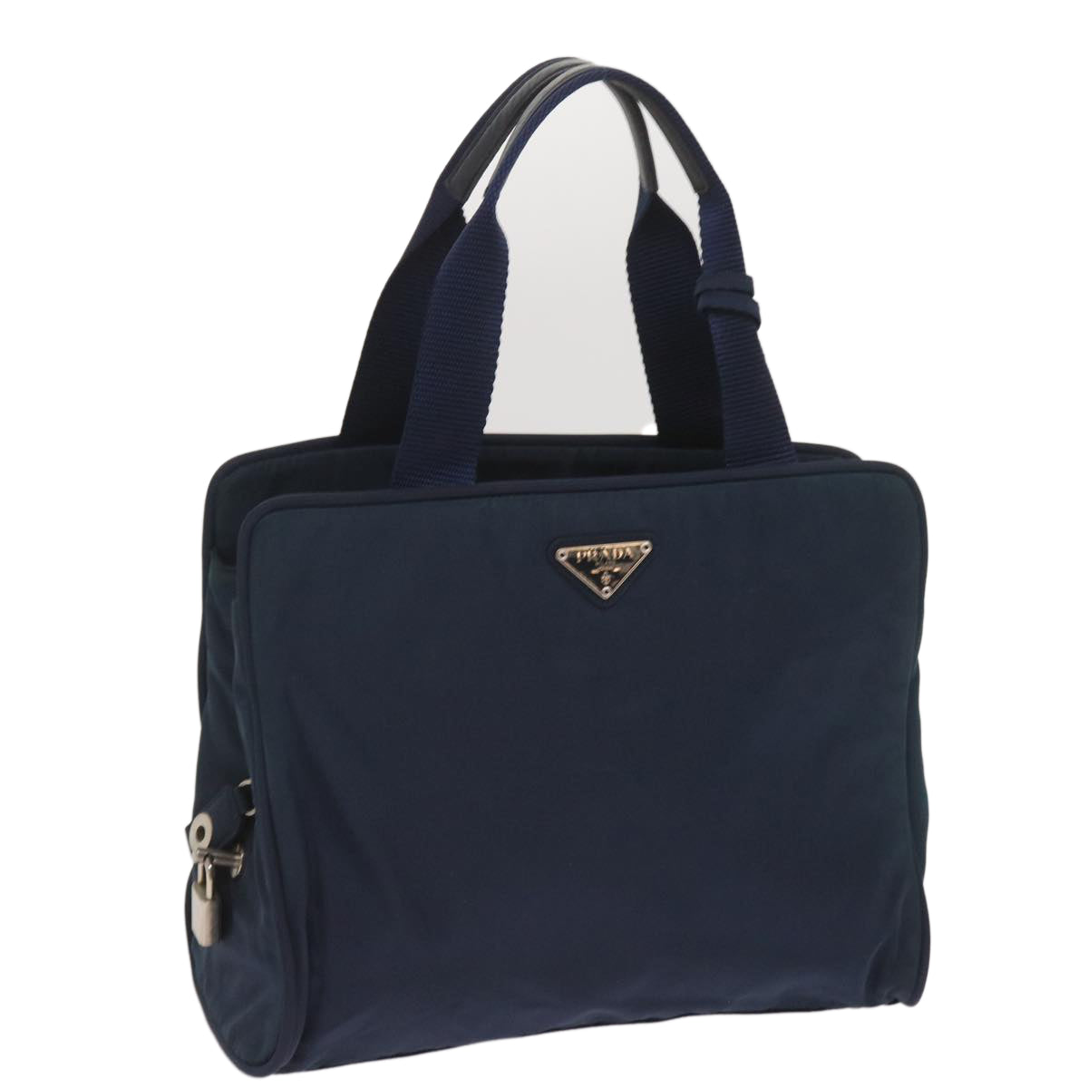 PRADA Hand Bag Nylon Navy  65838
