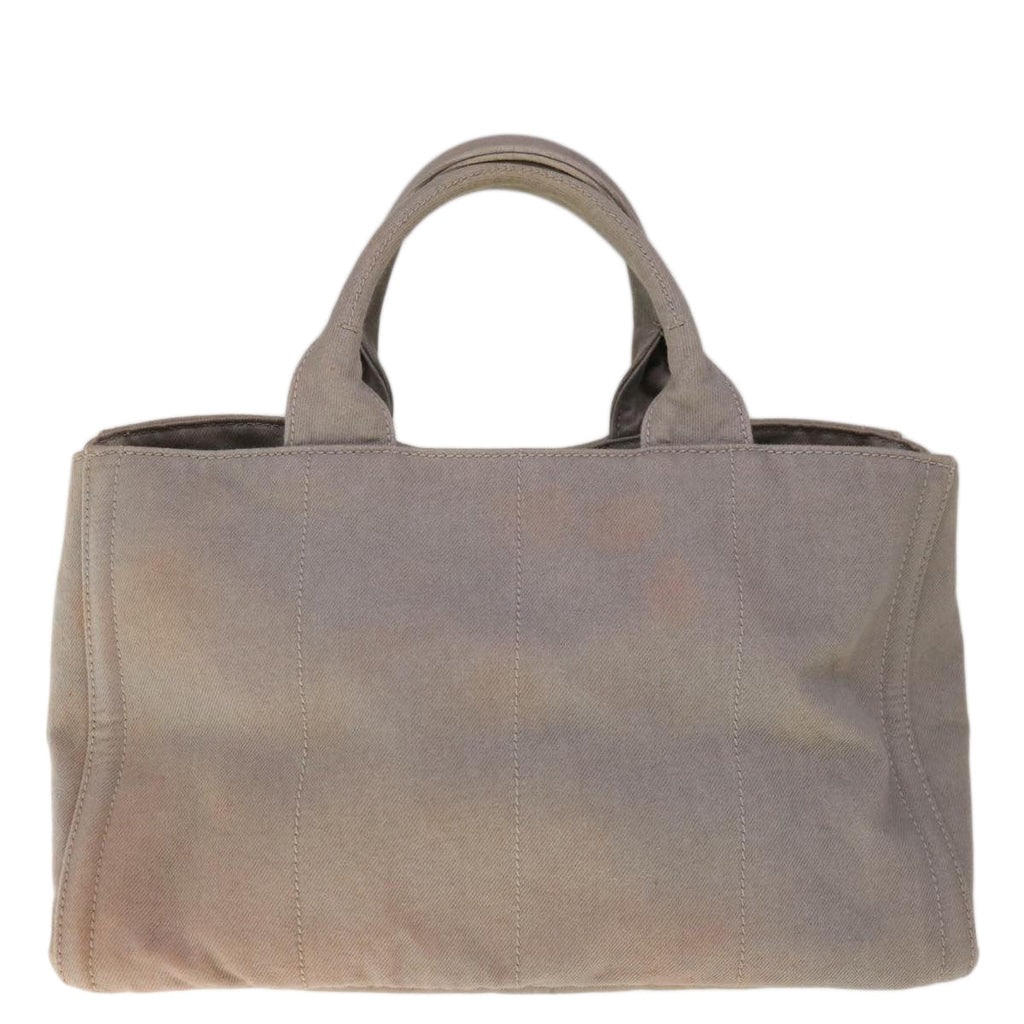 PRADA Bijoux Canapa MM Hand Bag Canvas 2way Gray  65844