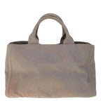 PRADA Bijoux Canapa MM Hand Bag Canvas 2way Gray  65844