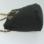 PRADA Quilted Chain Shoulder Bag Nylon Black  65854