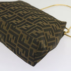 FENDI Zucca Canvas Hand Bag Black Brown65856