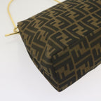 FENDI Zucca Canvas Hand Bag Black Brown65856