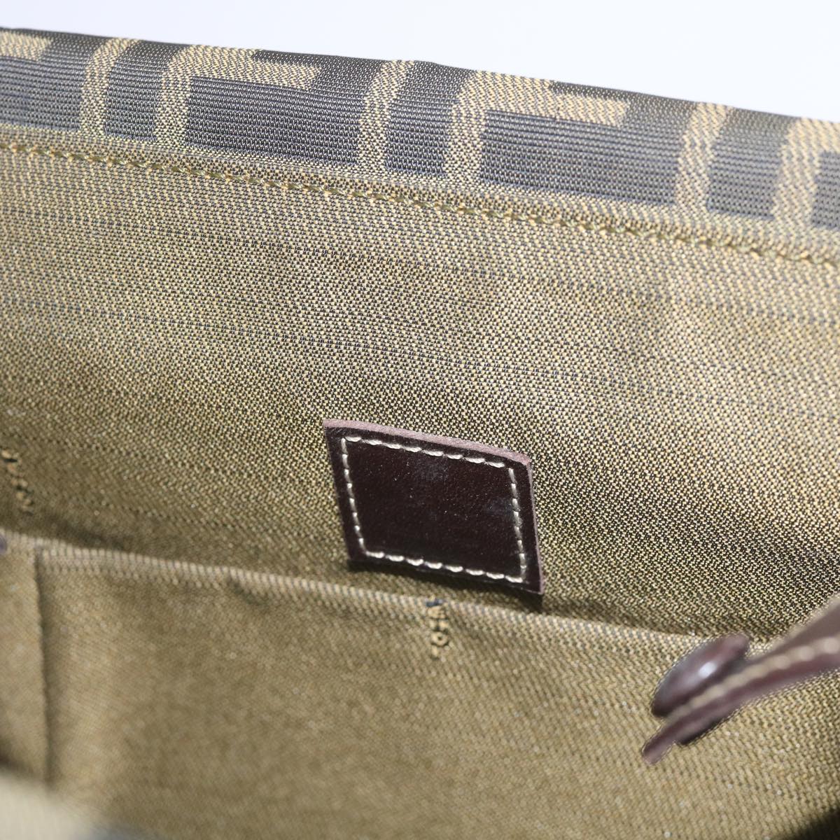 FENDI Zucca Canvas Hand Bag Black Brown65856