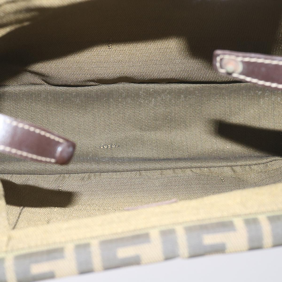 FENDI Zucca Canvas Hand Bag Black Brown65856