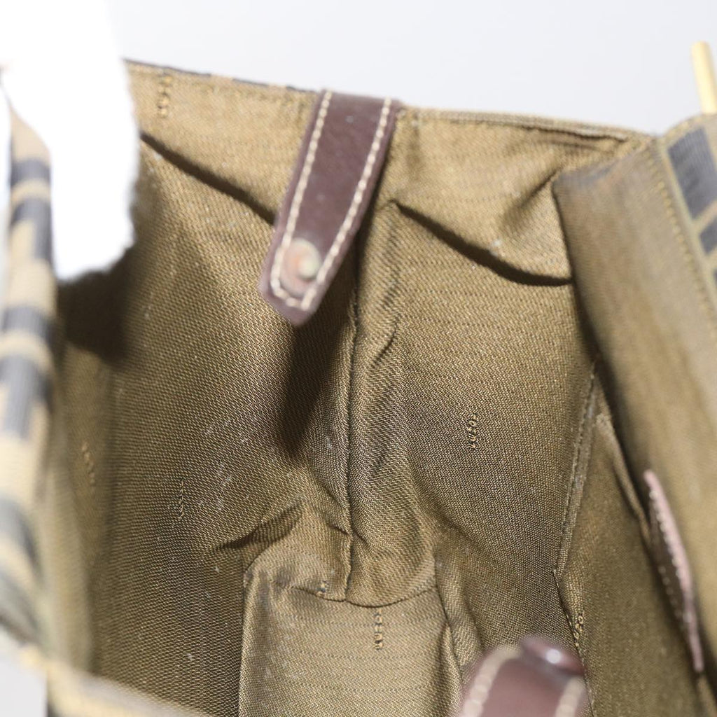 FENDI Zucca Canvas Hand Bag Black Brown65856