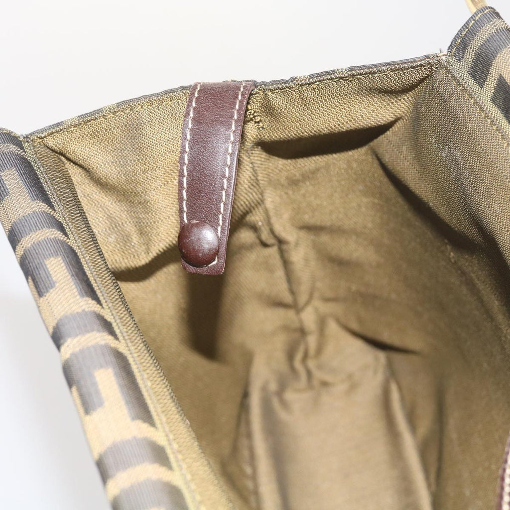 FENDI Zucca Canvas Hand Bag Black Brown65856