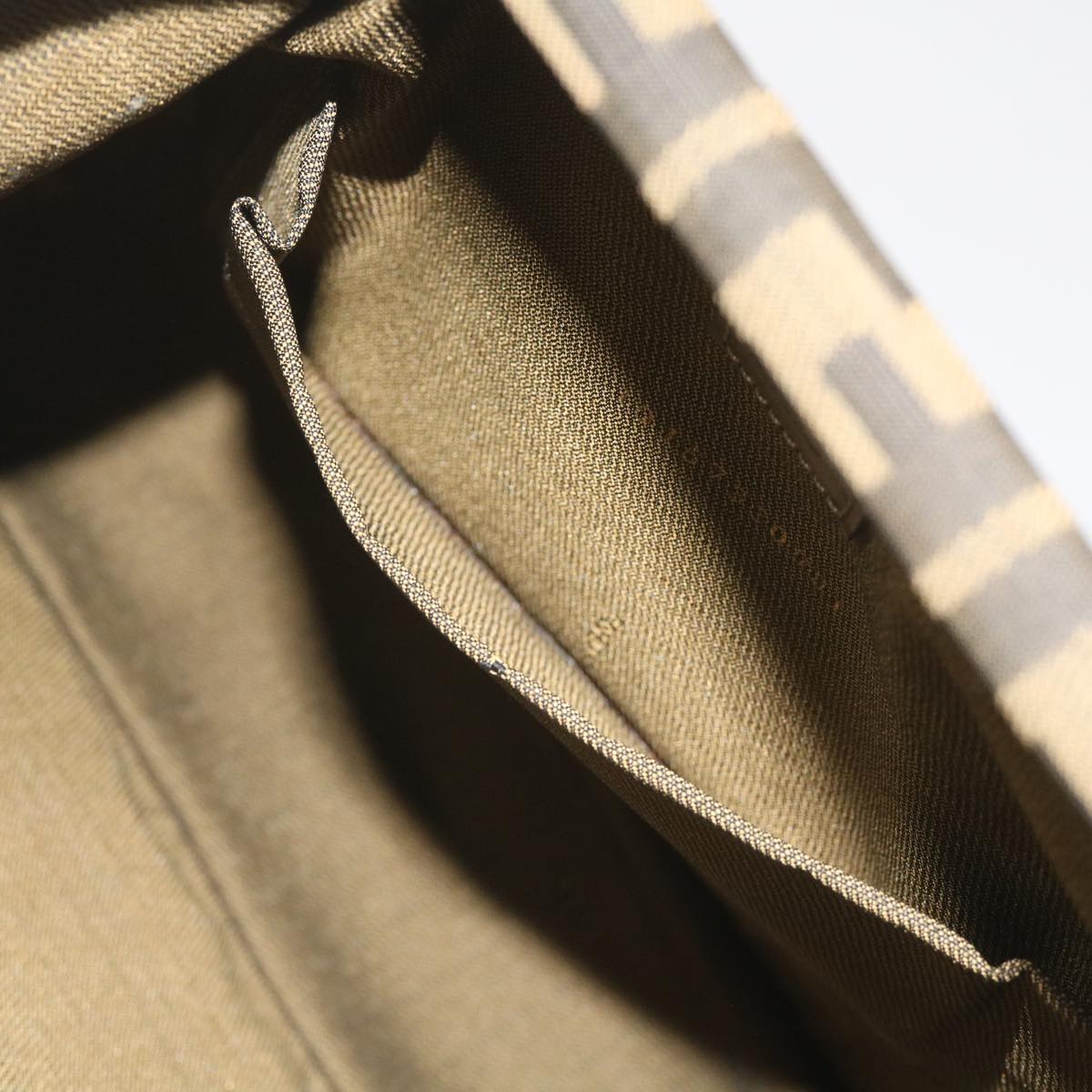 FENDI Zucca Canvas Hand Bag Black Brown65856