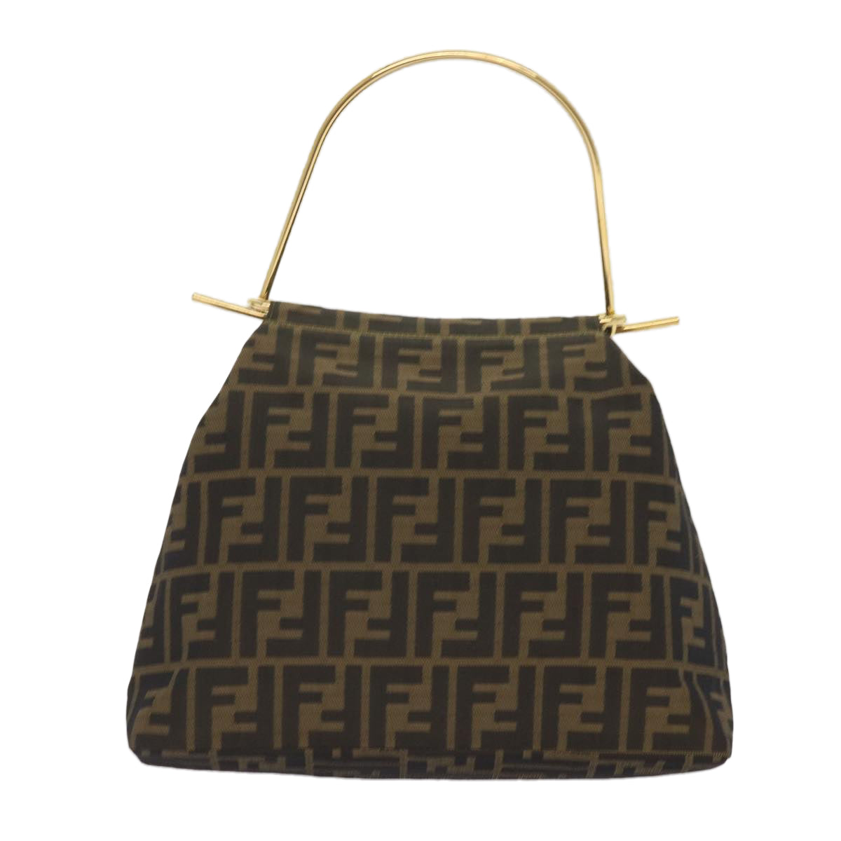 FENDI Zucca Canvas Hand Bag Black Brown65856