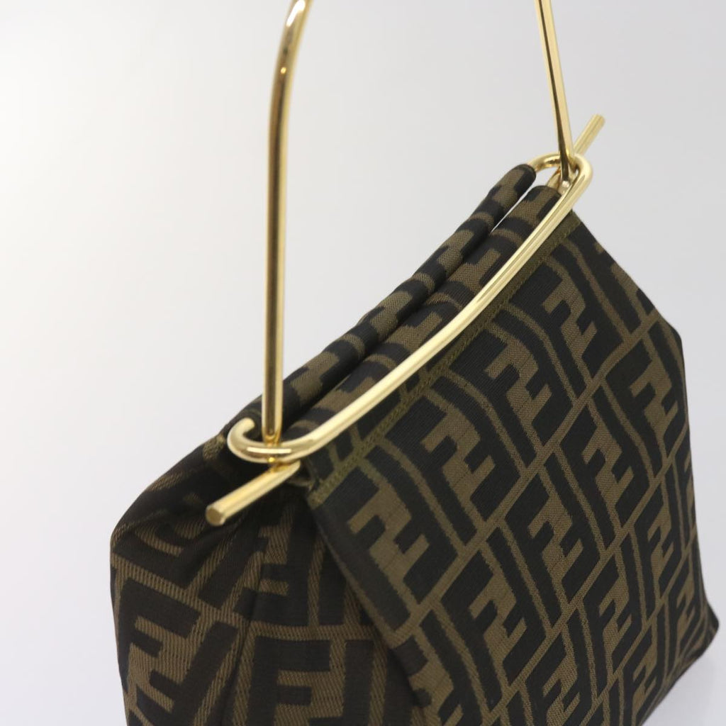 FENDI Zucca Canvas Hand Bag Black Brown65856