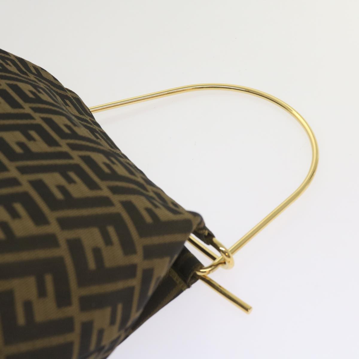 FENDI Zucca Canvas Hand Bag Black Brown65856