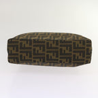 FENDI Zucca Canvas Hand Bag Black Brown65856