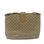 CELINE Macadam Canvas Shoulder Bag Beige Auth 65870