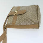 CELINE Macadam Canvas Shoulder Bag Beige Auth 65870