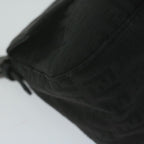 FENDI Zucchino Canvas Mamma Baguette Shoulder Bag Black65904