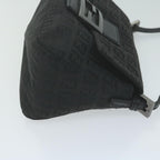 FENDI Zucchino Canvas Mamma Baguette Shoulder Bag Black65904