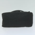FENDI Zucchino Canvas Mamma Baguette Shoulder Bag Black65904