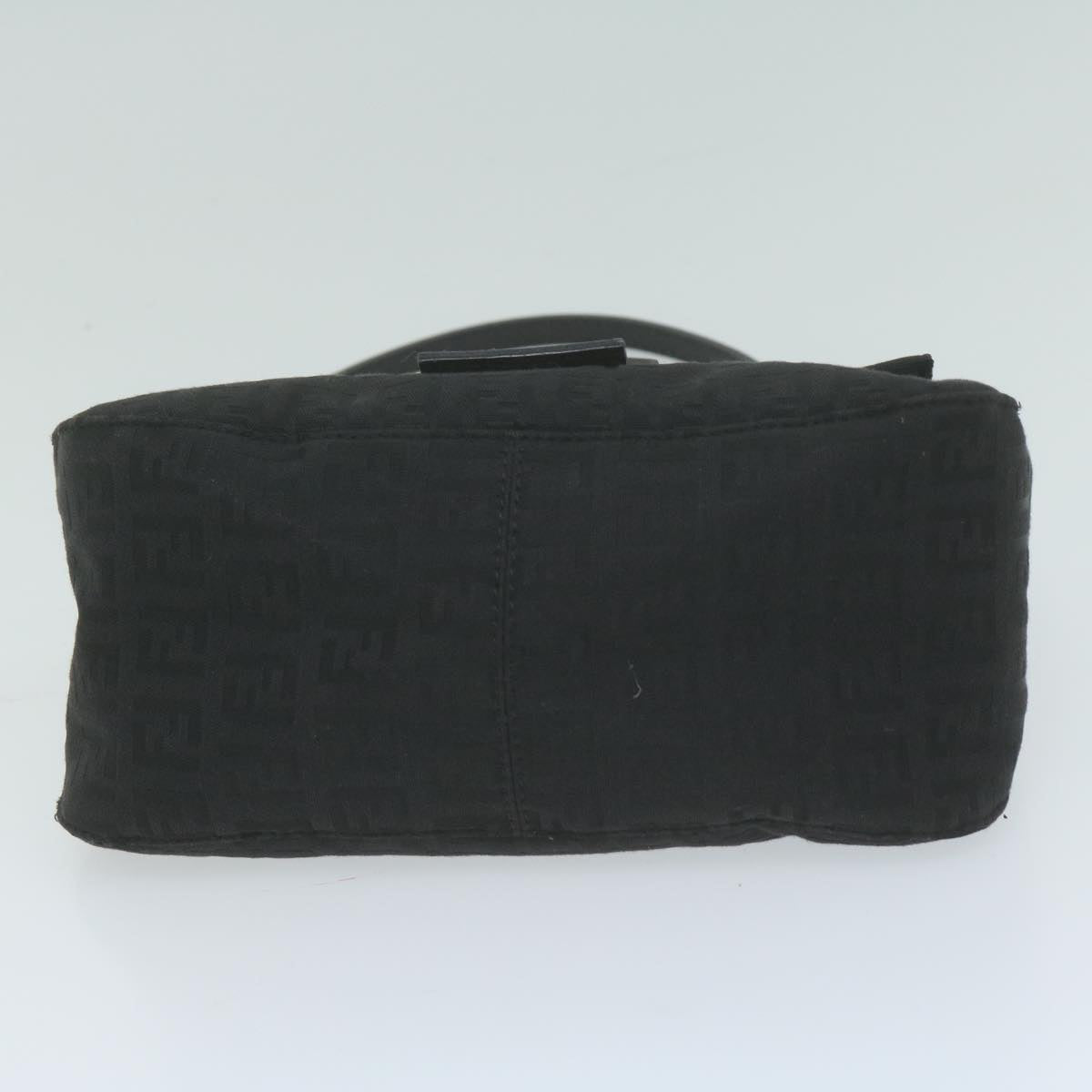 FENDI Zucchino Canvas Mamma Baguette Shoulder Bag Black65904