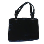 PRADA Hand Bag Velor Blue  65905