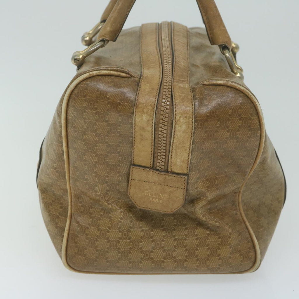 CELINE Macadam Canvas Boston Bag Beige  65912