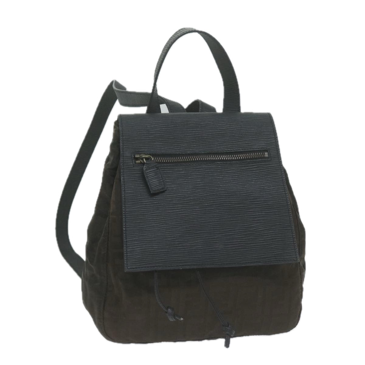FENDI Zucca Canvas Backpack Brown Black65921