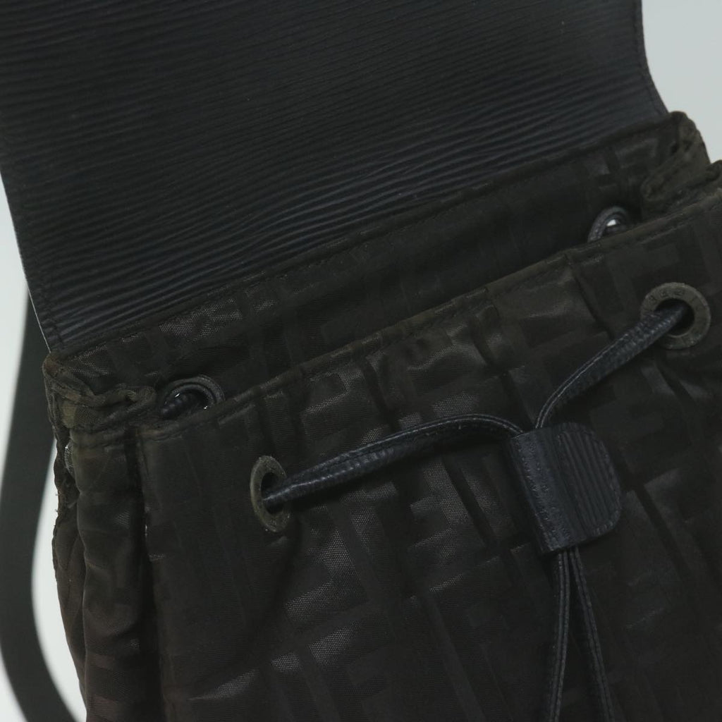 FENDI Zucca Canvas Backpack Brown Black65921