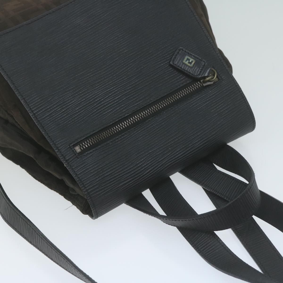 FENDI Zucca Canvas Backpack Brown Black65921