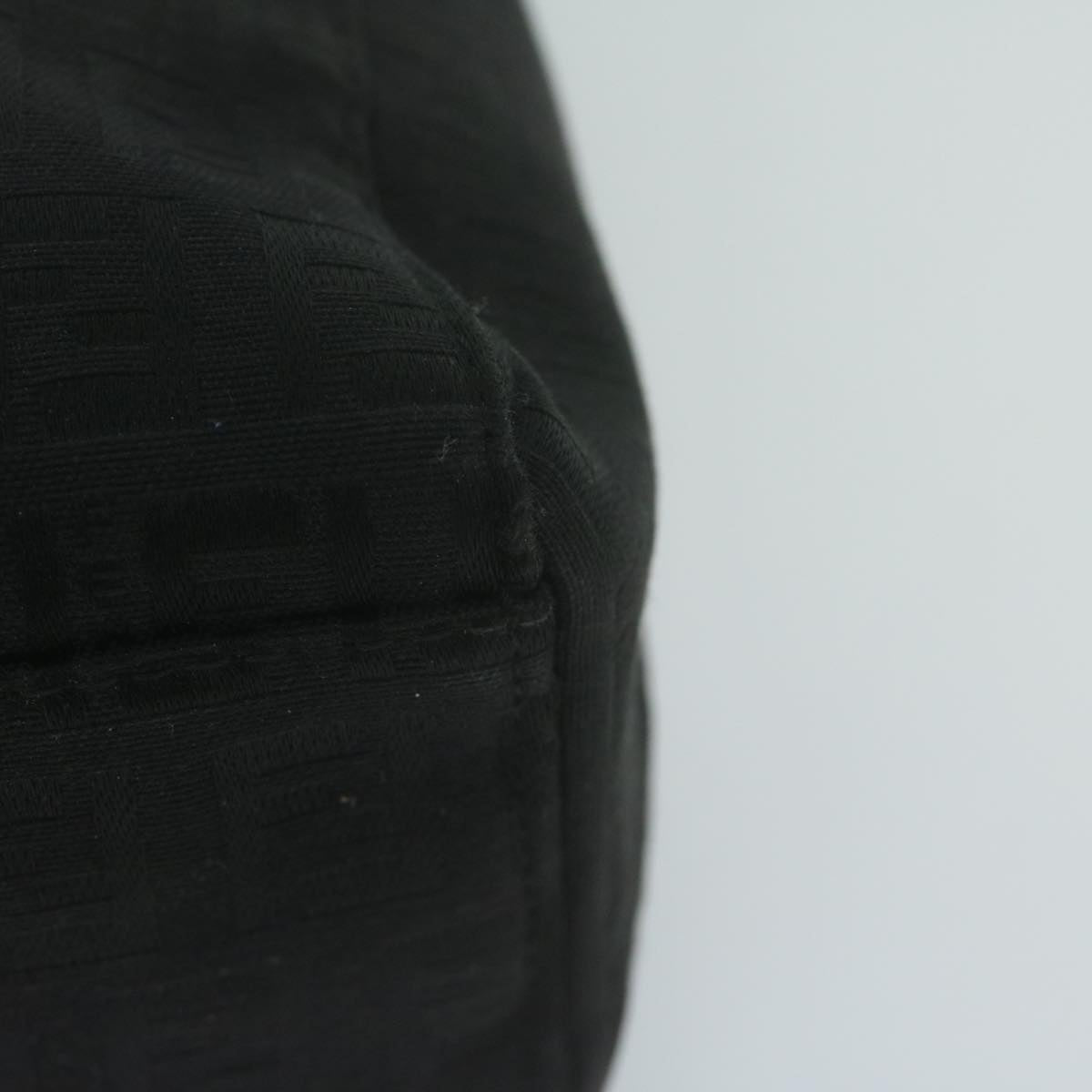 FENDI Zucchino Canvas Hand Bag Black 8BL02565922