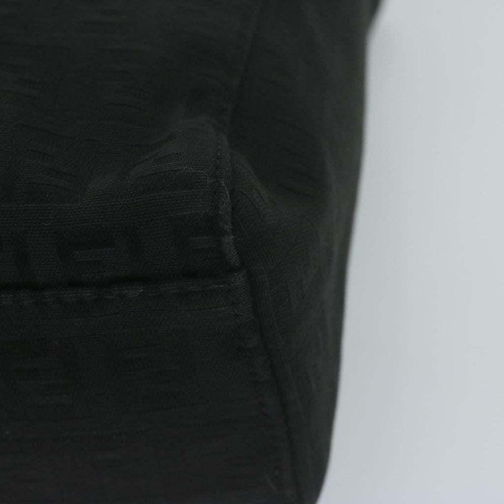 FENDI Zucchino Canvas Hand Bag Black 8BL02565922