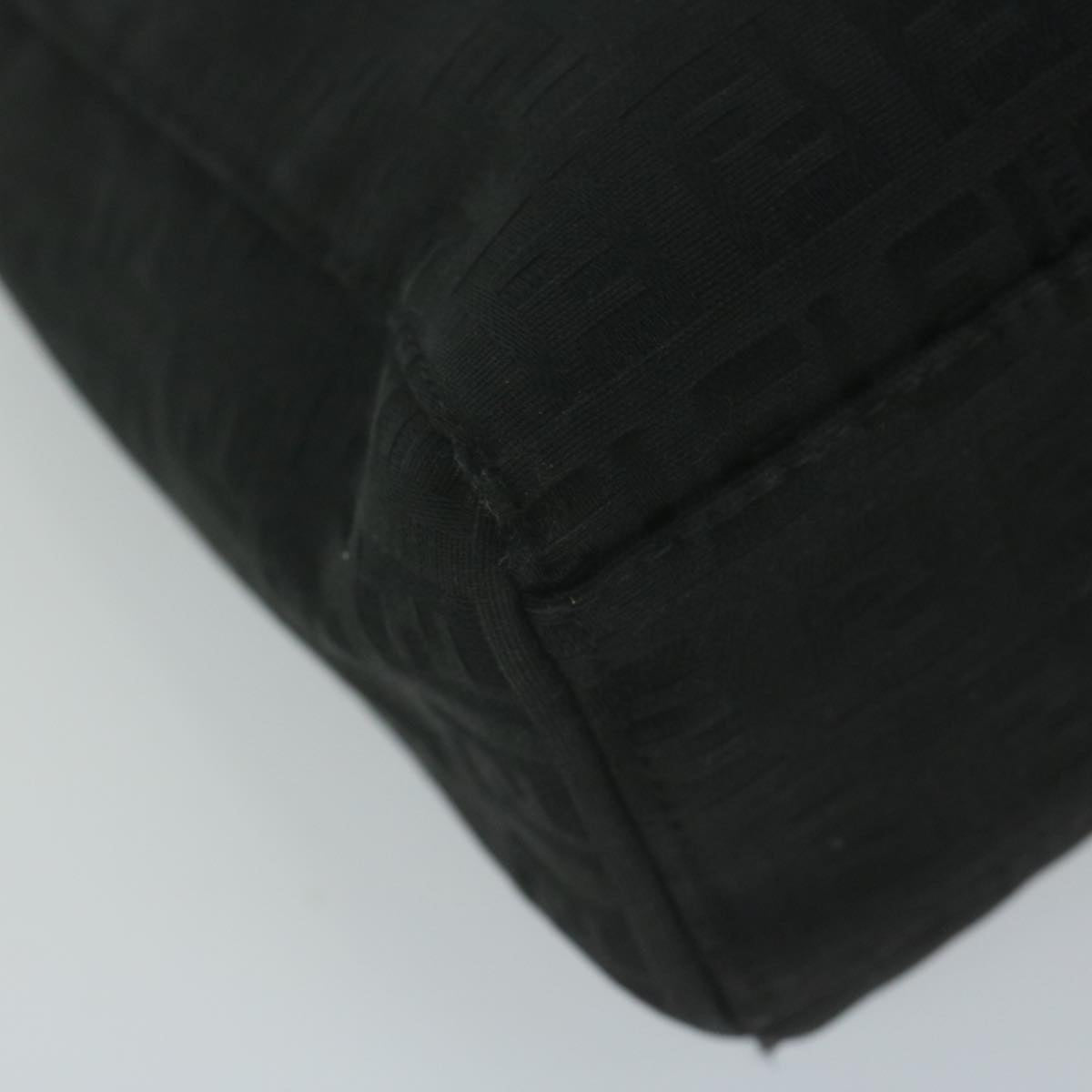 FENDI Zucchino Canvas Hand Bag Black 8BL02565922