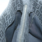 FENDI Zucchino Canvas Hand Bag Black 8BL02565922