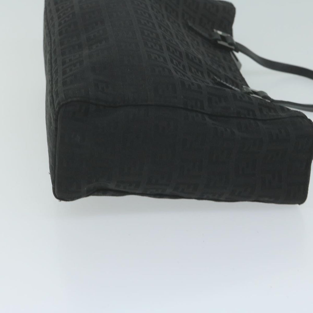 FENDI Zucchino Canvas Hand Bag Black 8BL02565922