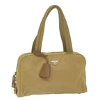 PRADA Hand Bag Nylon Beige  65926