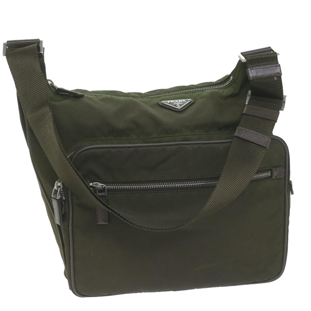 PRADA Shoulder Bag Nylon Khaki  65932