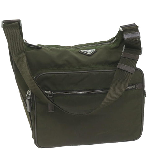 PRADA Shoulder Bag Nylon Khaki  65932
