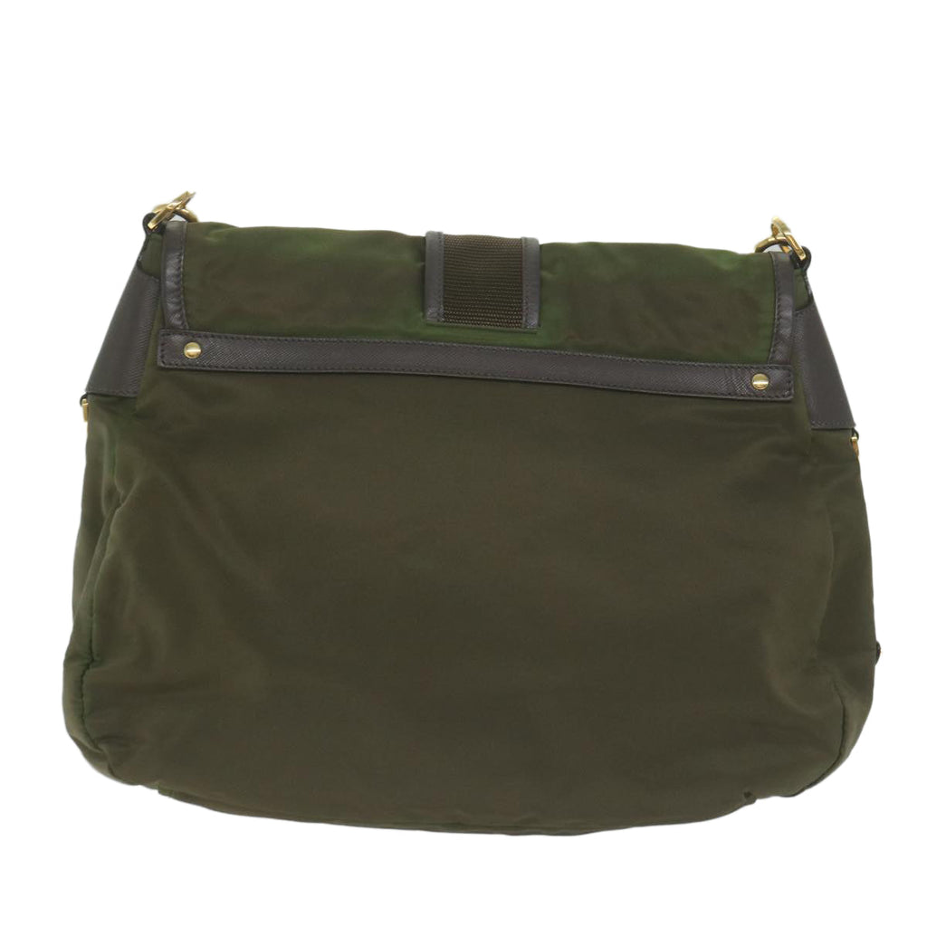 PRADA Shoulder Bag Nylon Khaki  65951