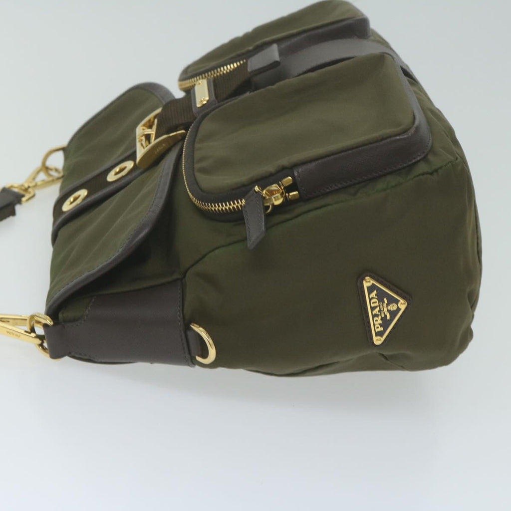 PRADA Shoulder Bag Nylon Khaki  65951