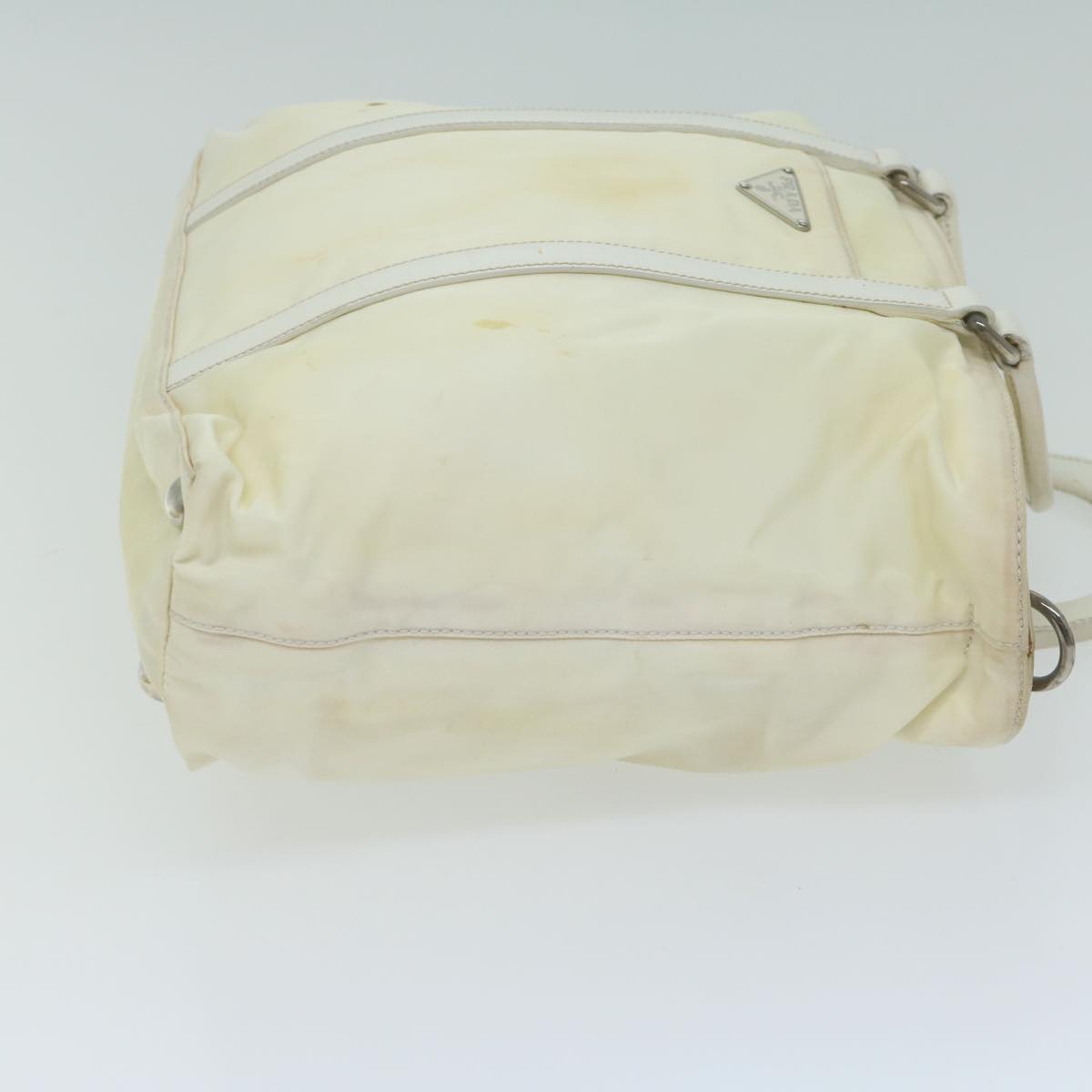PRADA Hand Bag Nylon 2way White  65956