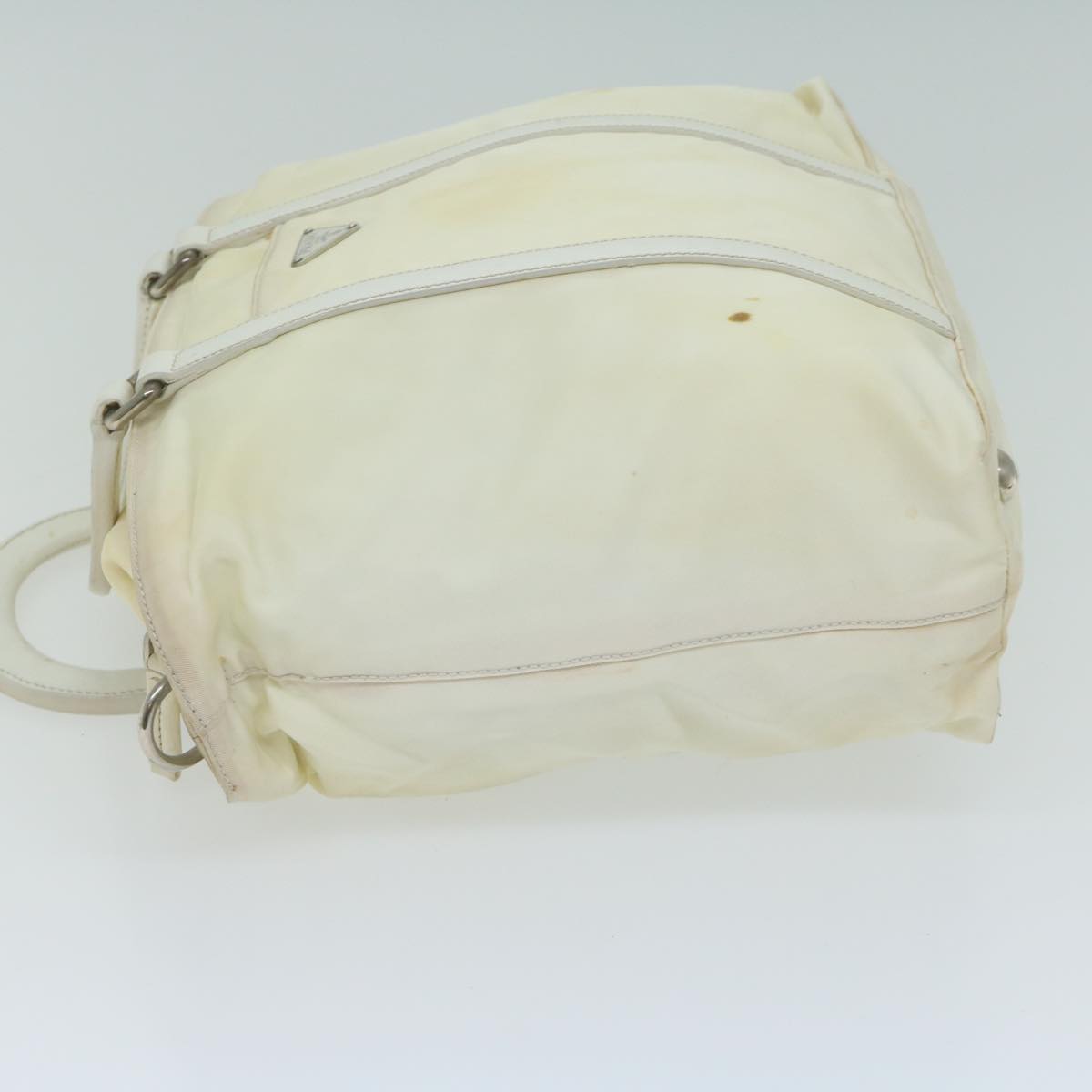 PRADA Hand Bag Nylon 2way White  65956