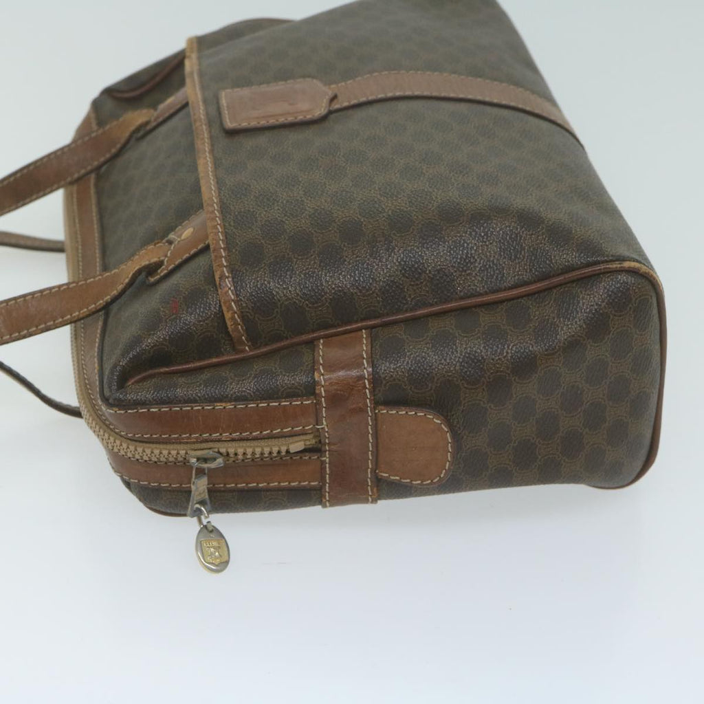 CELINE Macadam Canvas Shoulder Bag PVC Leather Brown  65957