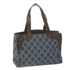 CELINE Paris Macadam Canvas Tote Bag Blue  65961