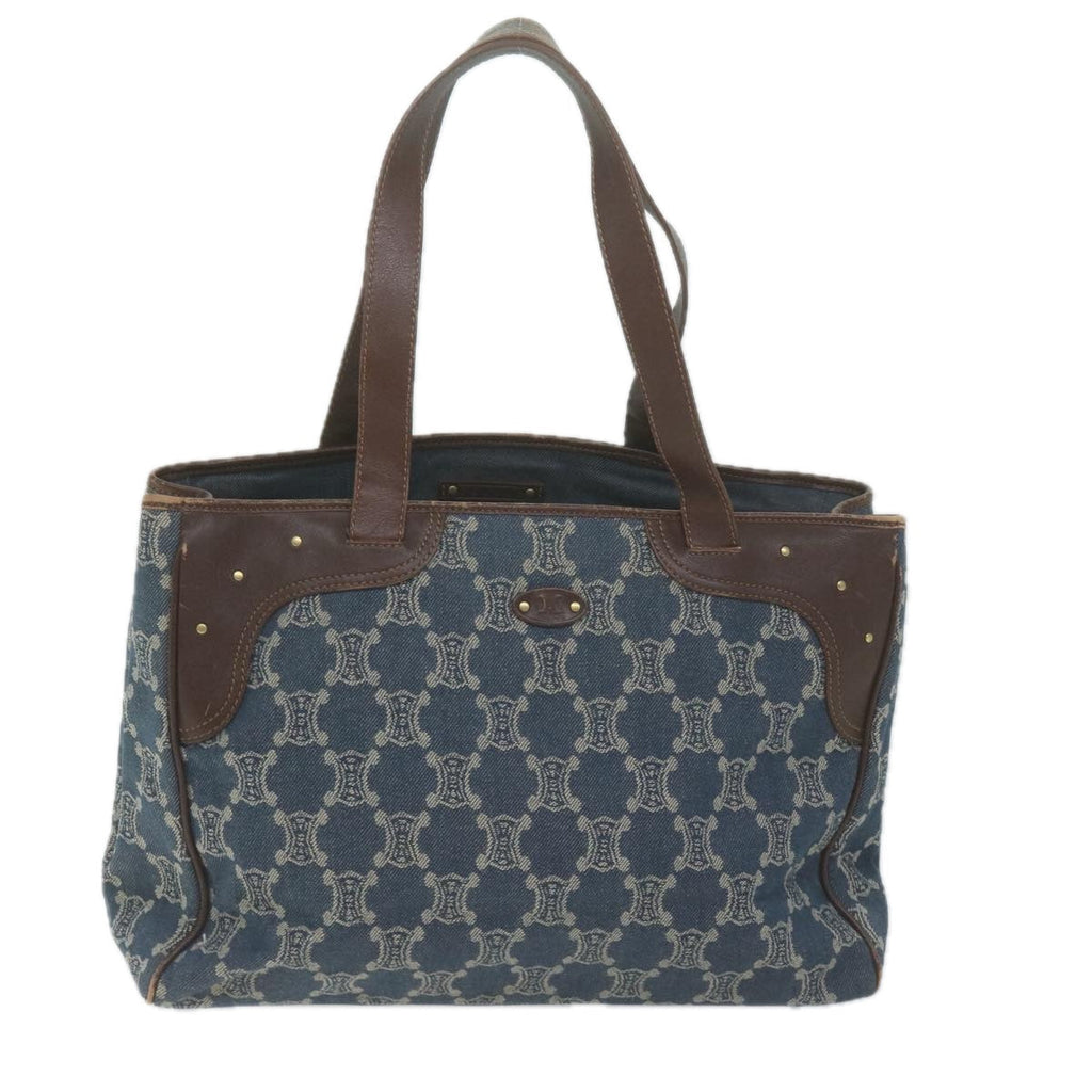 CELINE Paris Macadam Canvas Tote Bag Blue  65961