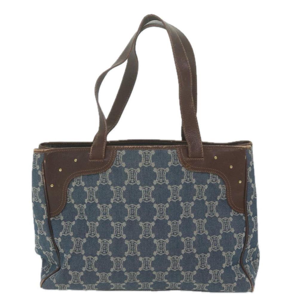 CELINE Paris Macadam Canvas Tote Bag Blue  65961