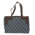 CELINE Paris Macadam Canvas Tote Bag Blue  65961