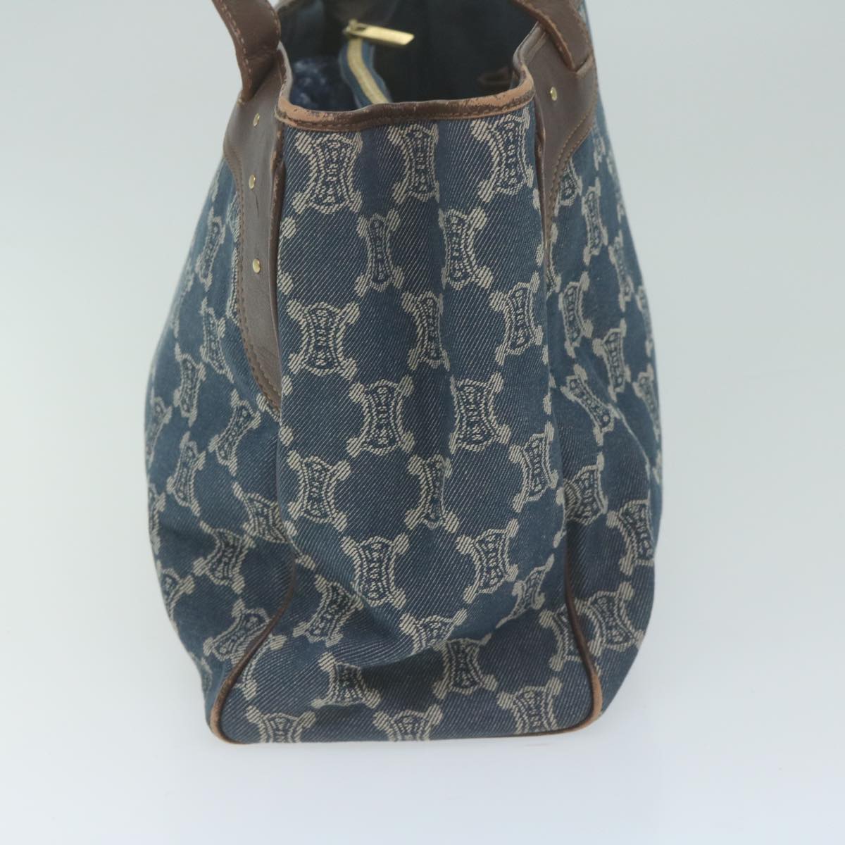 CELINE Paris Macadam Canvas Tote Bag Blue  65961