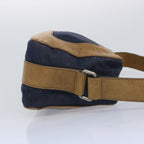 Chloe Shoulder Bag Canvas Blue Brown 65967