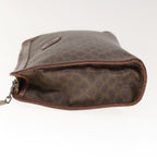 CELINE Macadam Canvas Clutch Bag PVC Brown Auth 65968