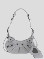 Balenciaga Le Cagole XS Lambskin Shoulder Bag White